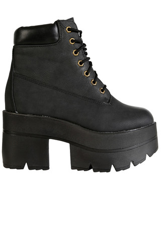 Platform Under Construction Boot - Black