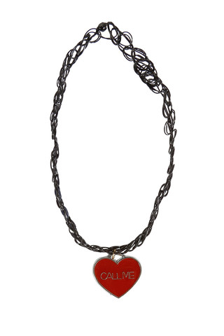 "CALL ME" 90s Choker By ECH - Red