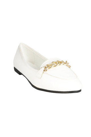 Hefner Chain Loafer - White