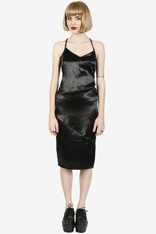 Satin Negligee Midi Dress