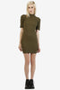 Lonna Ribbed Mock Neck Dress - Olive