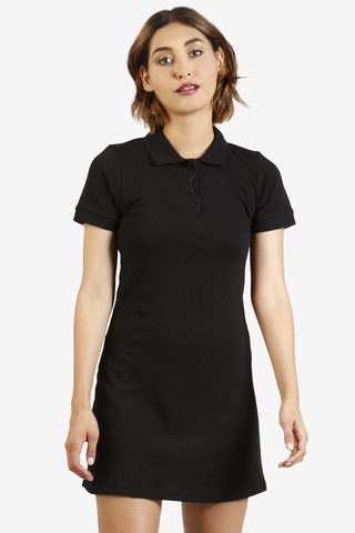Tabbi Polo Dress - Black