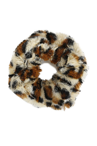 Fluffy Scrunchie - Leopard
