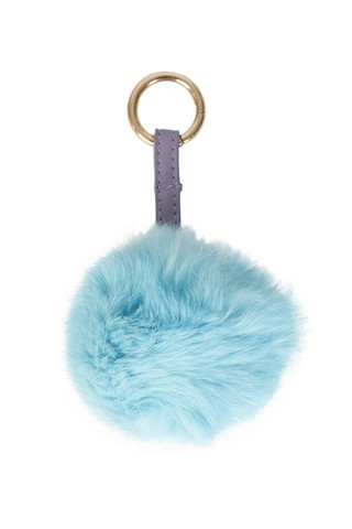 Baby Blue Pom Pom Keychain