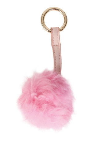 Pink Pom Pom Keychain