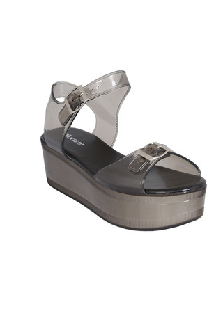 Platform Jelly Sandal - Smoke