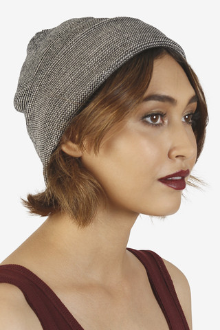 Nora Striped Beanie - Tan