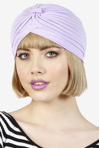 Lavendar Turban Hat