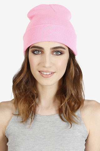 Rollover Beanie - Pink