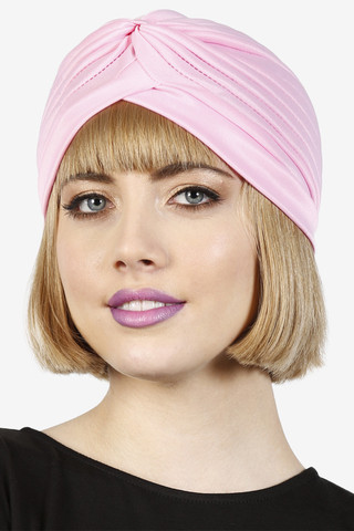 Perf Pink Turban Hat
