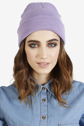 Rollover Beanie - Lilac