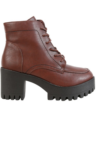 Jerri Platform Tie Up - Walnut