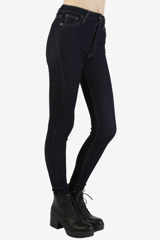 11" Highrise Skinny Navy Denim by Just USA