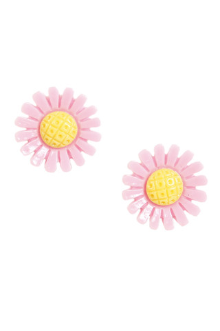 Daisy Stud Earrings - Pink