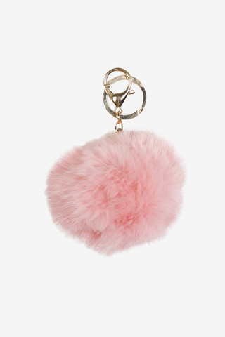 Baby Pink Pom Pom Keychain