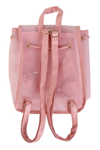 Jelly Mini Backpack - Clear Pink