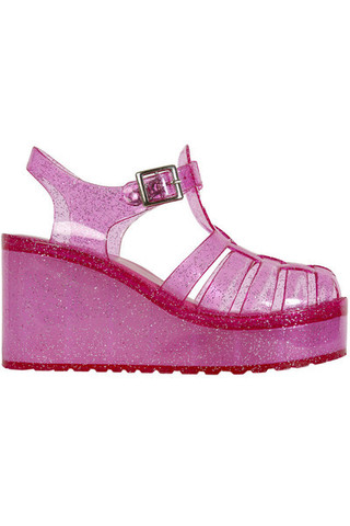 Melody Glitter Platform Jelly Sandal