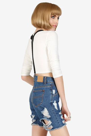 Shred Hard Suspender Shorts