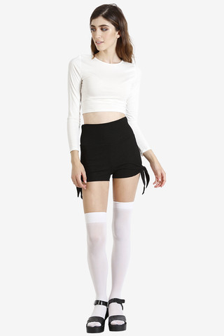 Super High Waist Side Tie Shorts