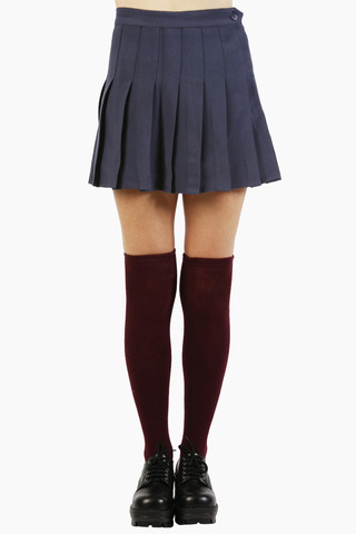 Amira Tennis Pleat Skirt - Navy