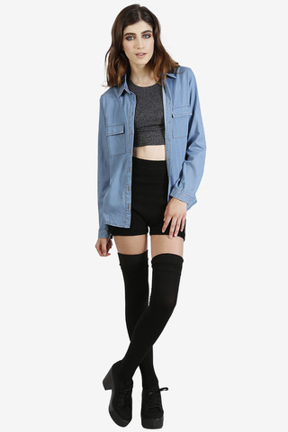 Aubin Chambray Button Up