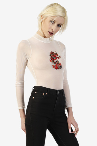 Wes Dragon Mesh Leotard By Echo Club House