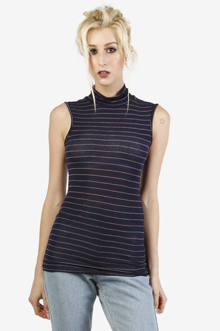 Janette Striped Sweater Tunic Tank