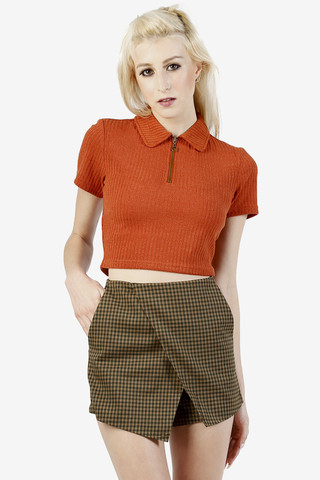 Iggy Zip Front Top - Rust