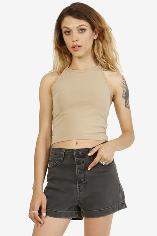 Back To Basics Halter Top - Beige