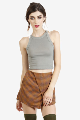 Celine Thick Ribbed Tank - Pistachio