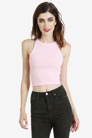 Celine Thick Ribbed Tank - Bubblegum