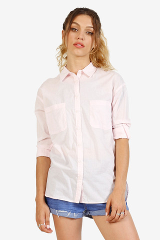 Margaret Button Up Shirt - BB Pink