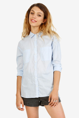 Margaret Button Up Shirt - BB Blue