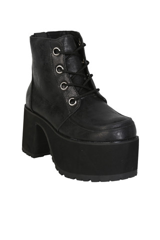 Distressed Ankle Nosebleed Platform Boot by T.U.K.