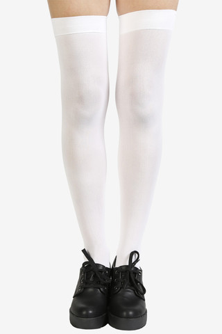 White Out Thigh Highs