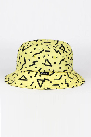 Yellow Zig Bucket Hat by CRSHR