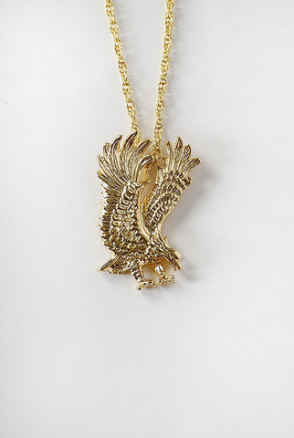 Reclaimed Vintage Flying Eagle Necklace