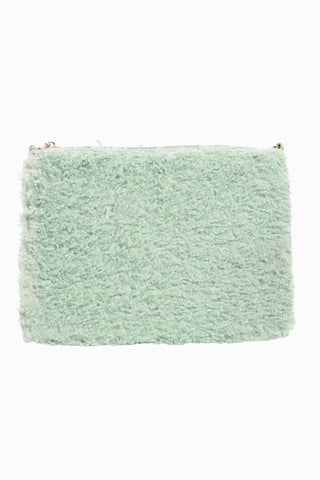 Fuzzy Feeling Clutch Bag - Mint