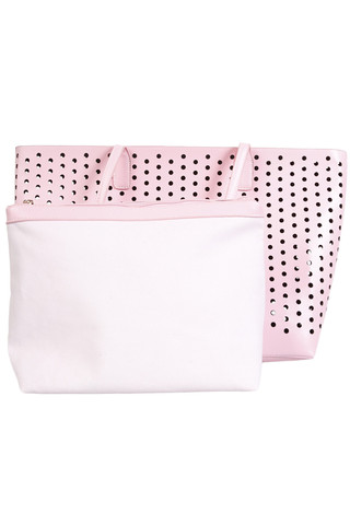 Perforated Pink Weekend Bag