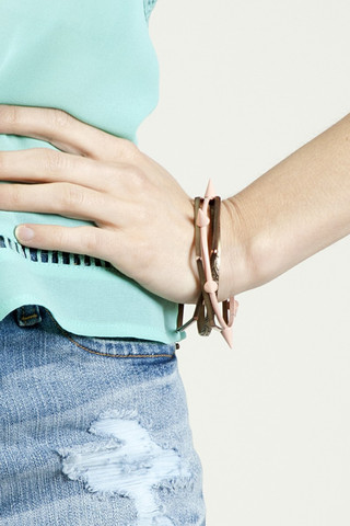 Spiked Out Bracelet - Pink