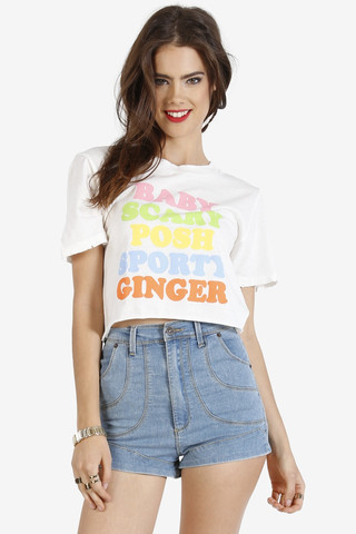 Spice Girls Cropped Tee by Petals & Peacocks